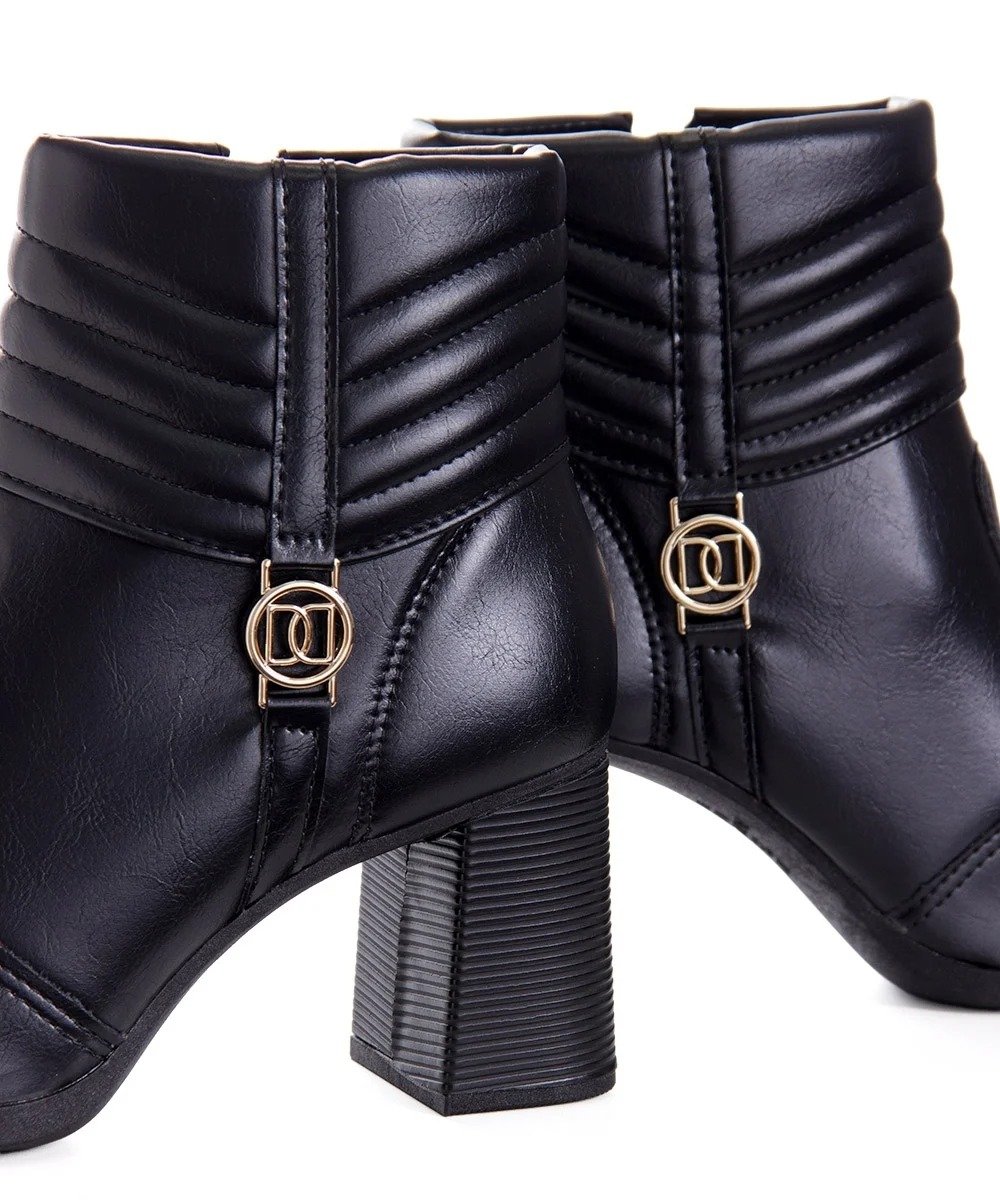 Bota Cano Curto Dakota Salto Médio Preto Preto 3