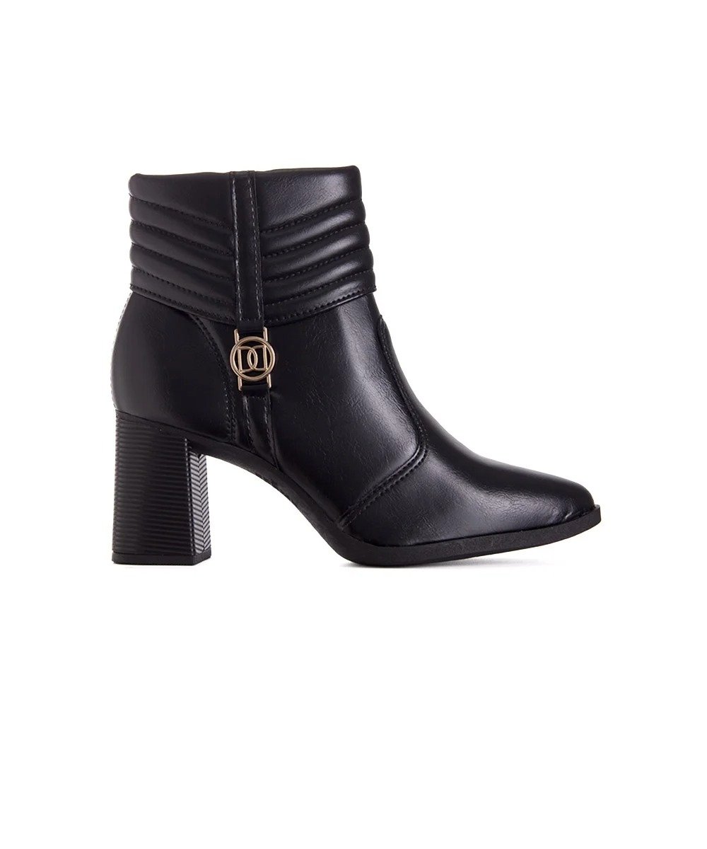 Bota Cano Curto Dakota Salto Médio Preto Preto 4