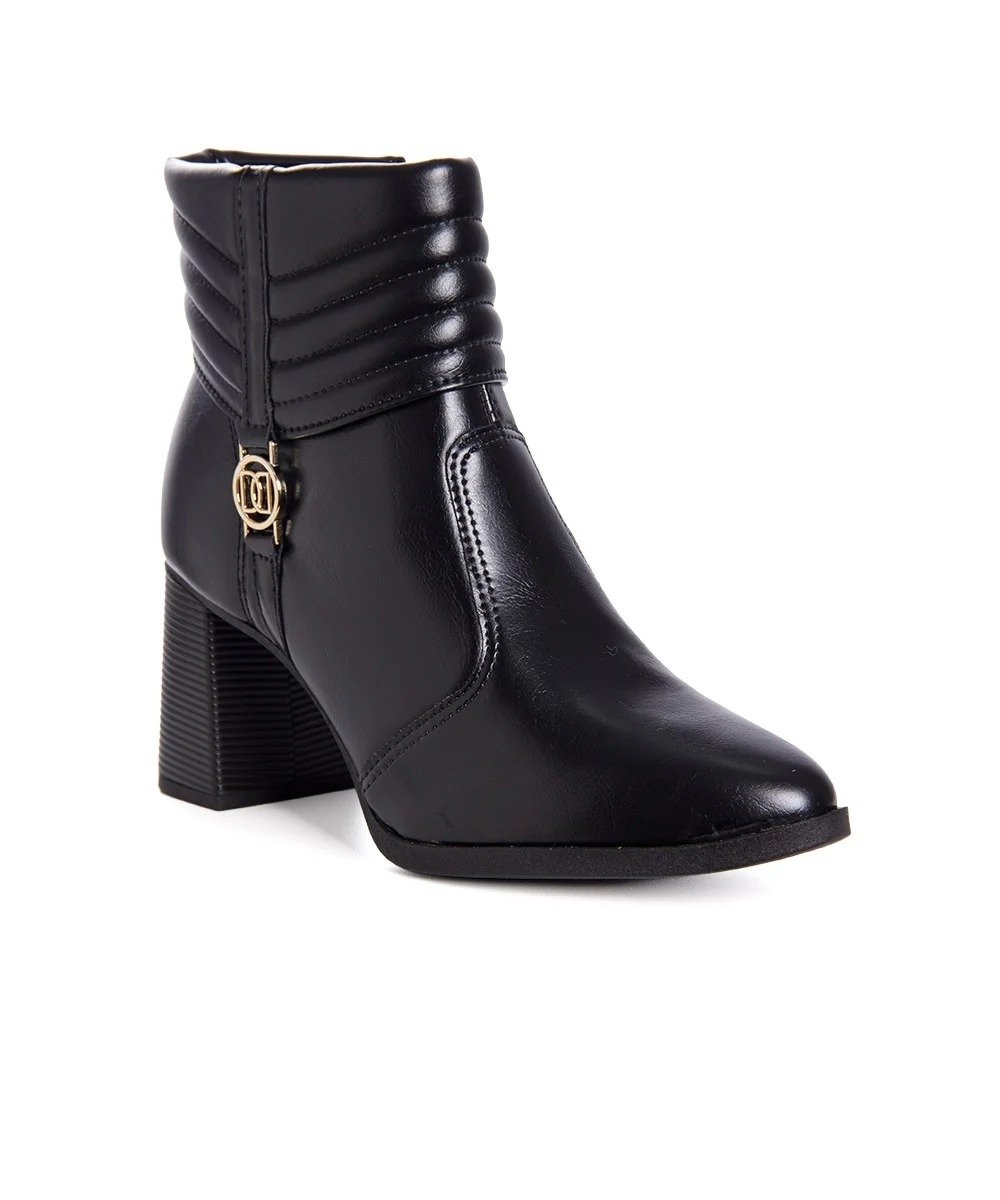 Bota Cano Curto Dakota Salto Médio Preto Preto 5