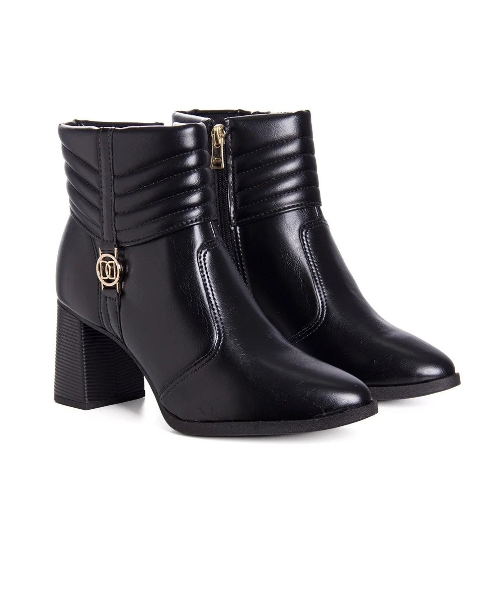 Bota Cano Curto Dakota Salto Médio Preto Preto 6
