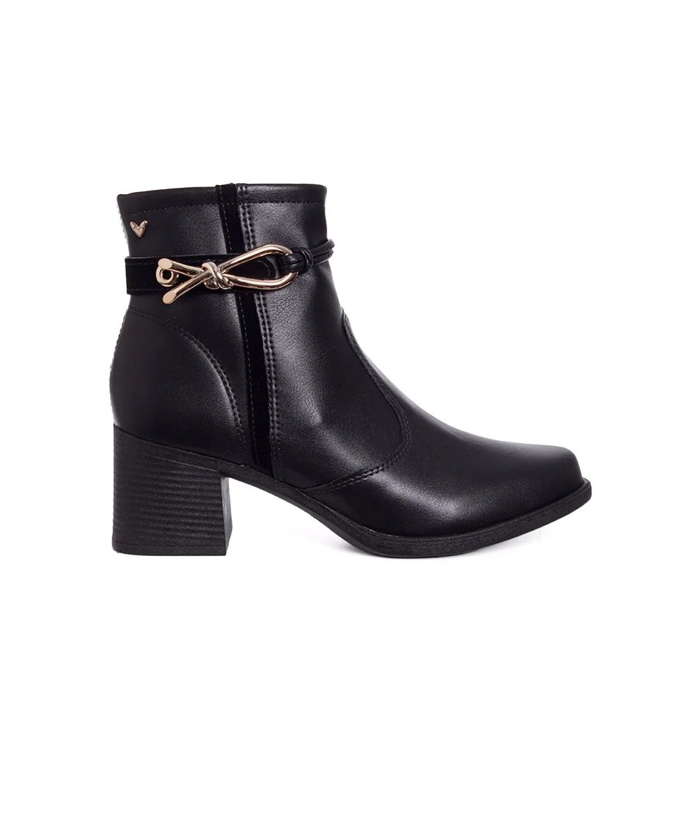 Bota Cano Curto Mississipi Salto Baixo Preto