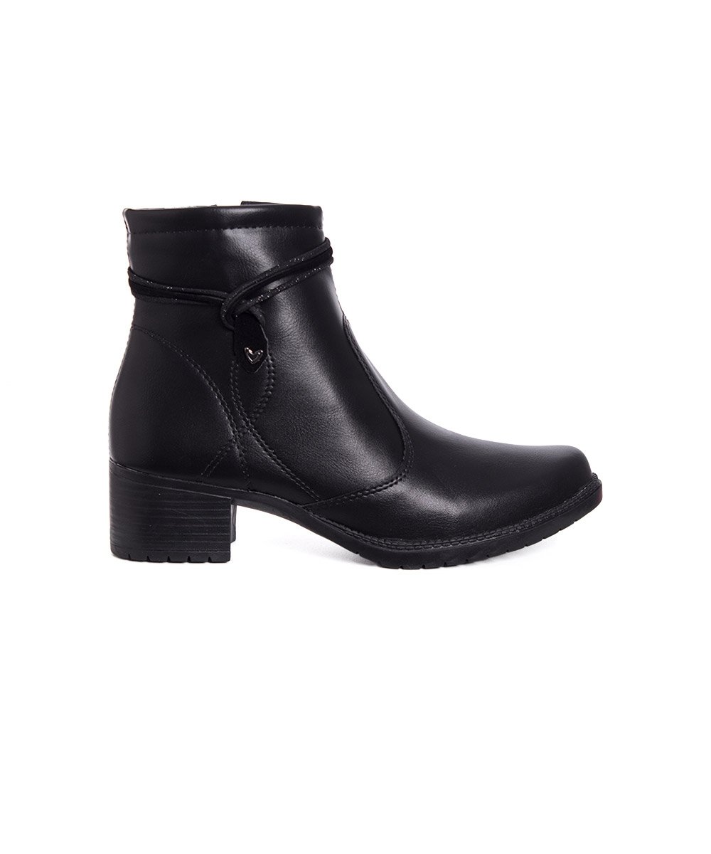 Bota Cano Curto Mississipi Salto Bloco Preto