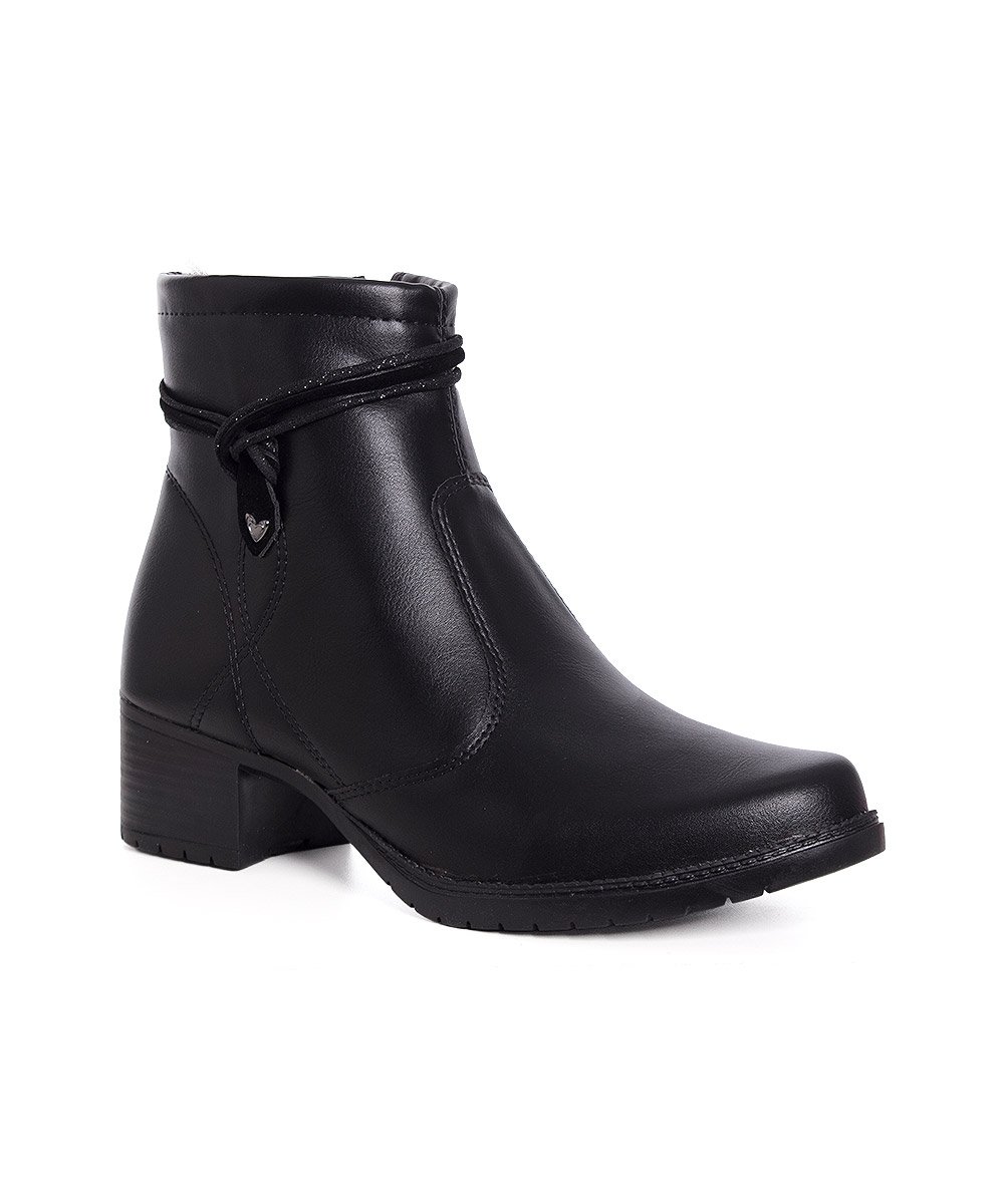 Bota Cano Curto Mississipi Salto Bloco Preto Preto 2