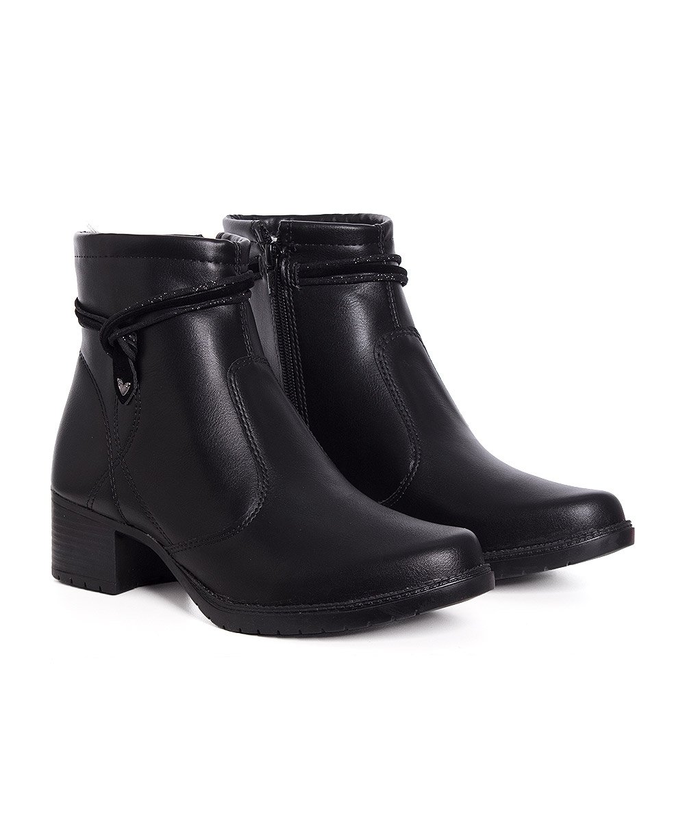 Bota Cano Curto Mississipi Salto Bloco Preto Preto 3
