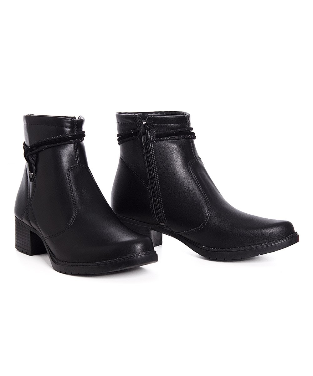 Bota Cano Curto Mississipi Salto Bloco Preto Preto 4