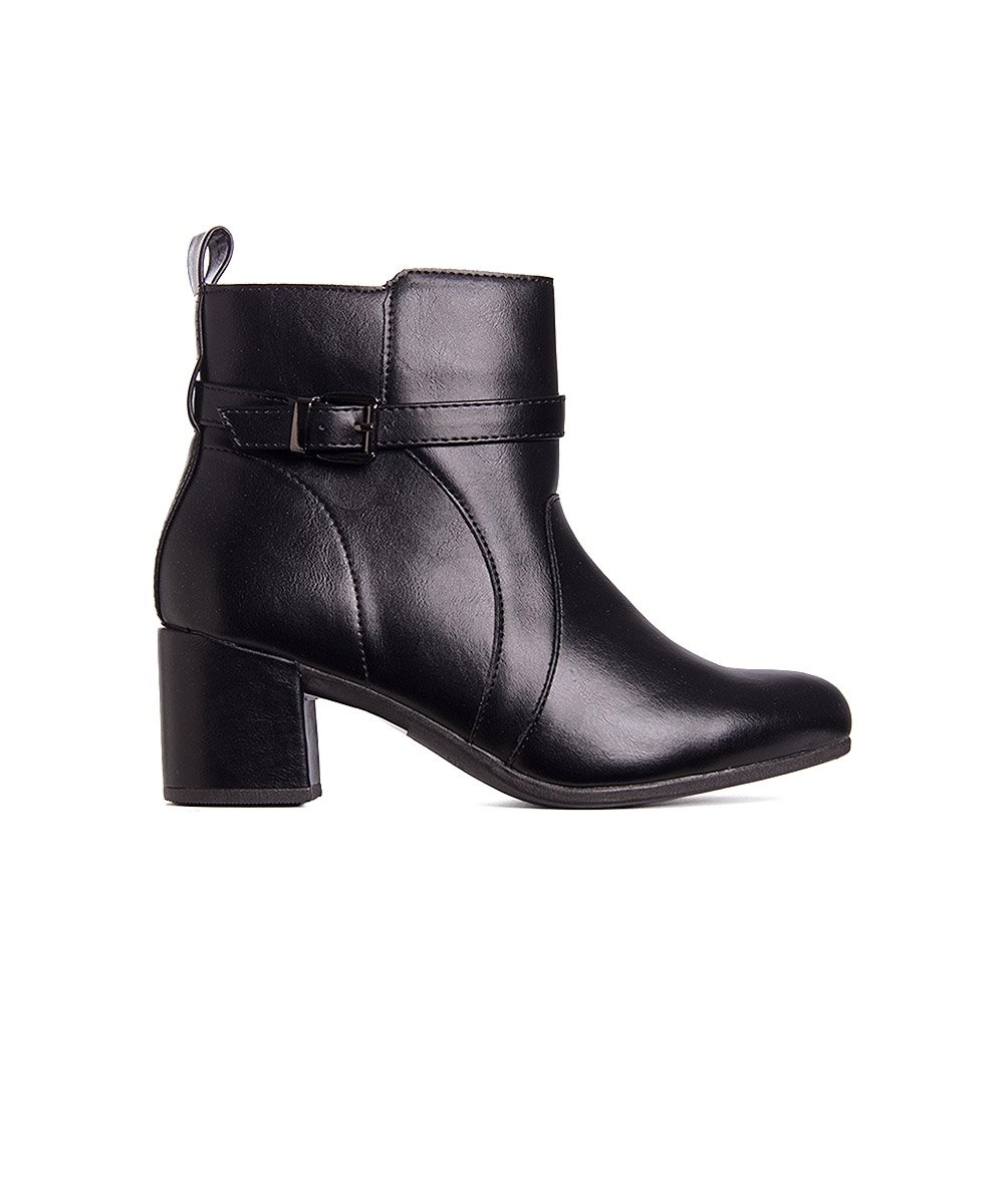 Bota Cano Curto Pixolé Salto Bloco Preto