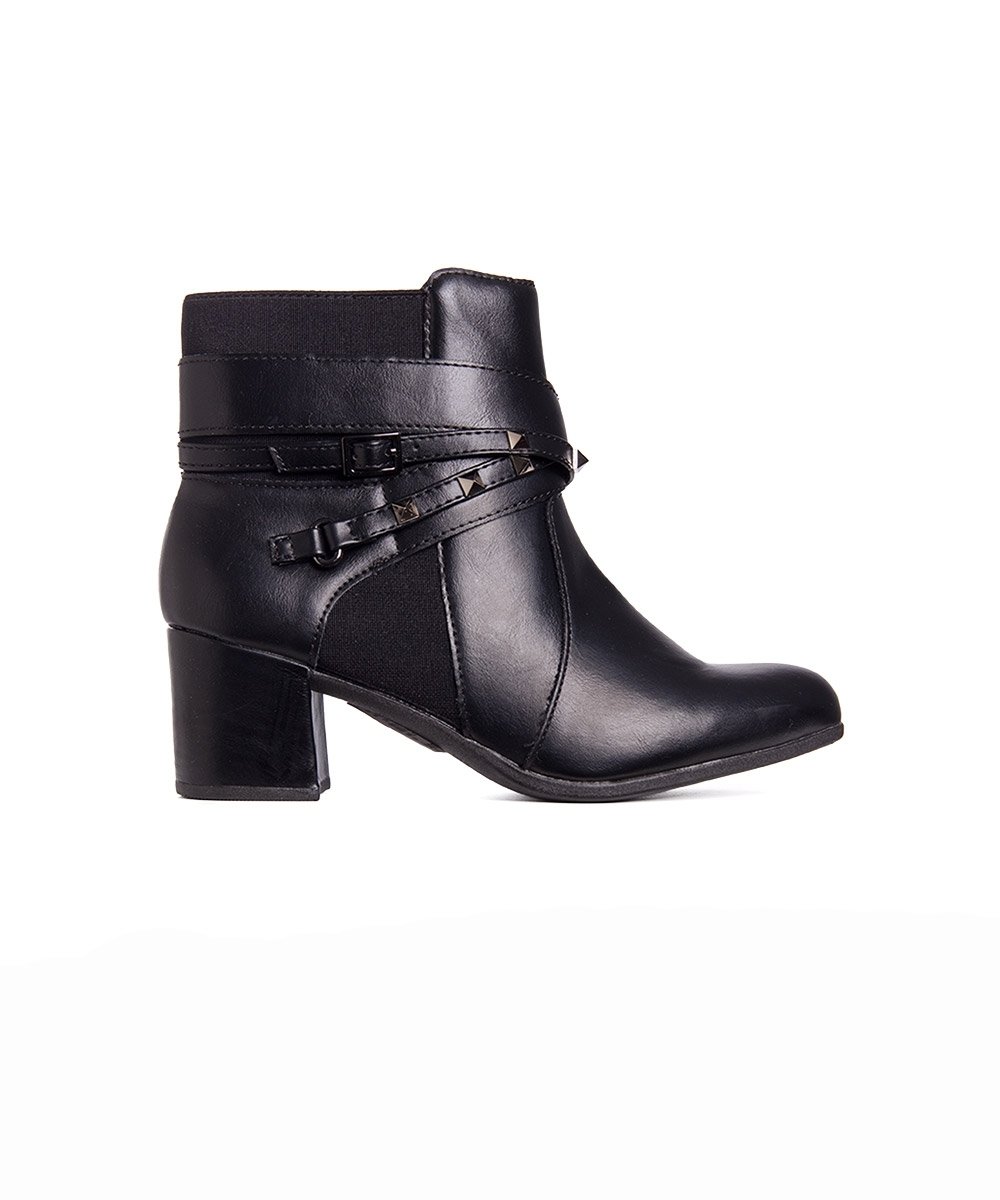 Bota Cano Curto Pixolé Salto Médio Preto