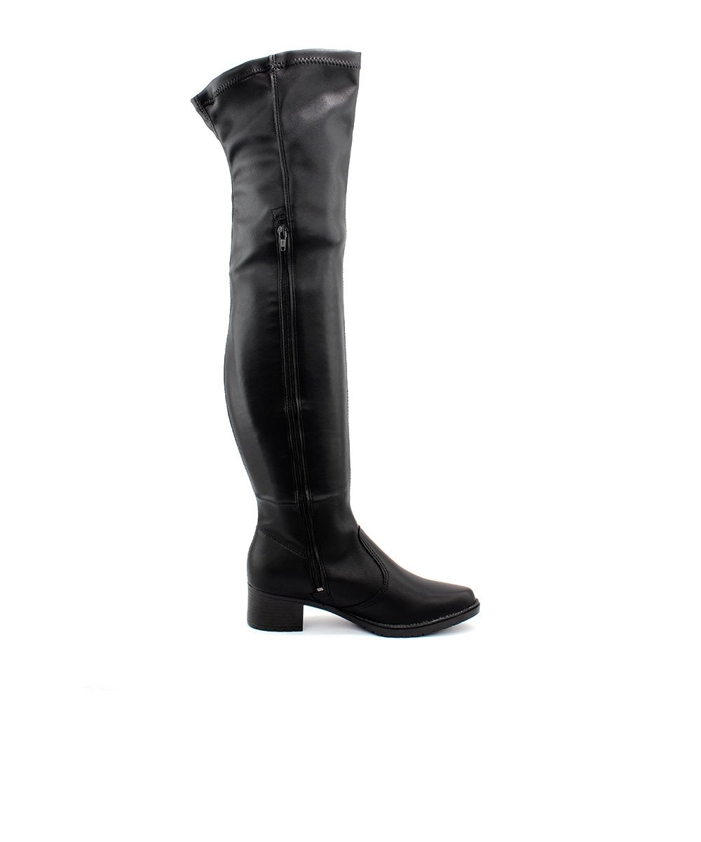 Bota Cano Longo Mississipi Over Salto Bloco Preto Preto 2
