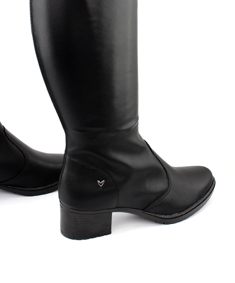 Bota Cano Longo Mississipi Over Salto Bloco Preto Preto 5