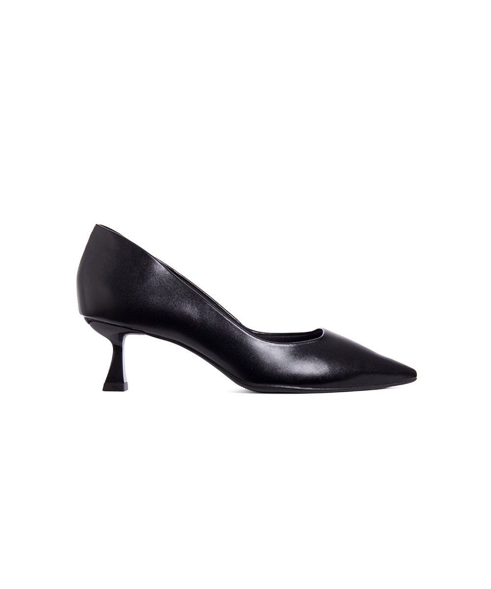 Sapato Scarpin Bebecê Salto Geométrico Preto