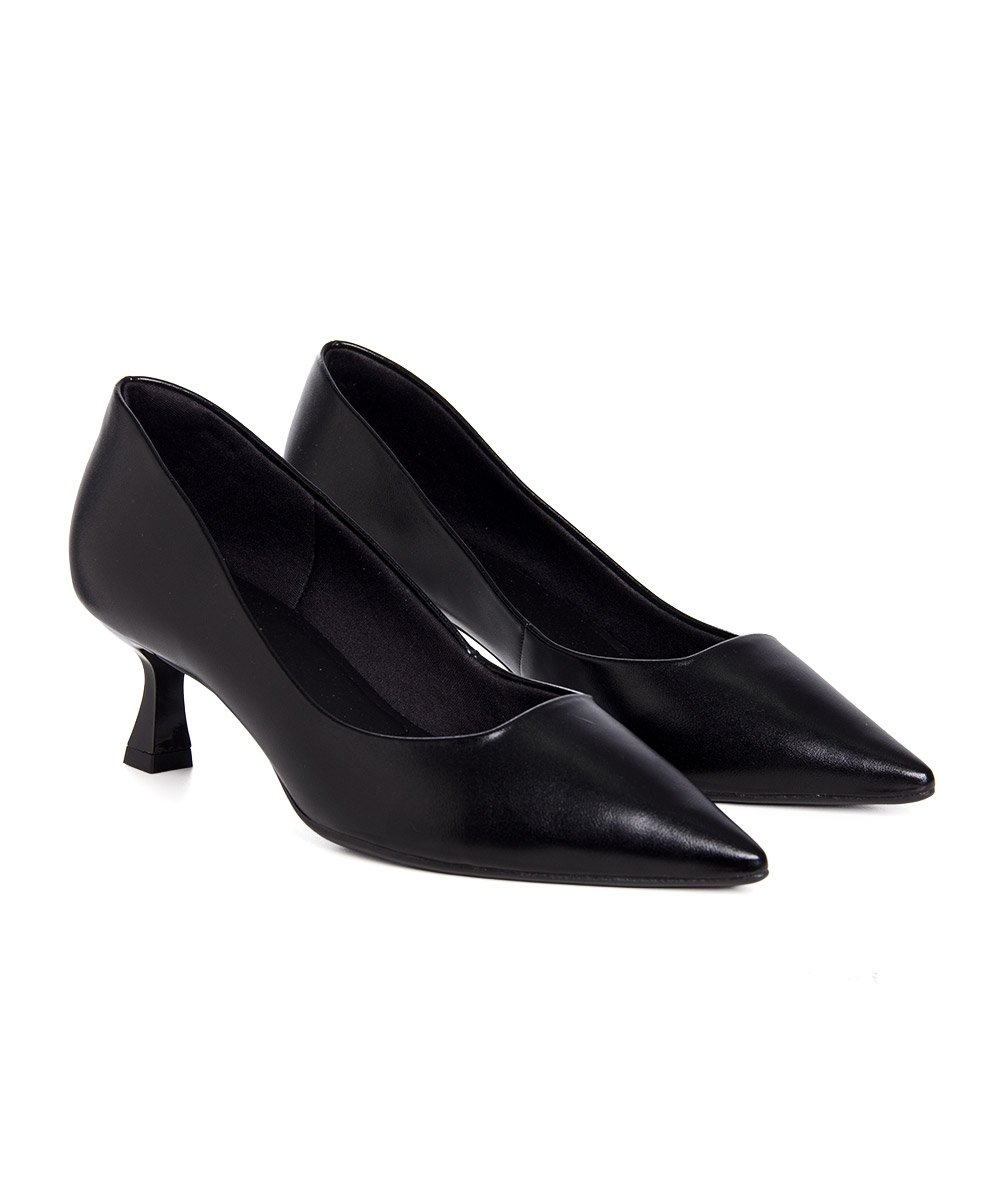 Sapato Scarpin Bebecê Salto Geométrico Preto Preto 3