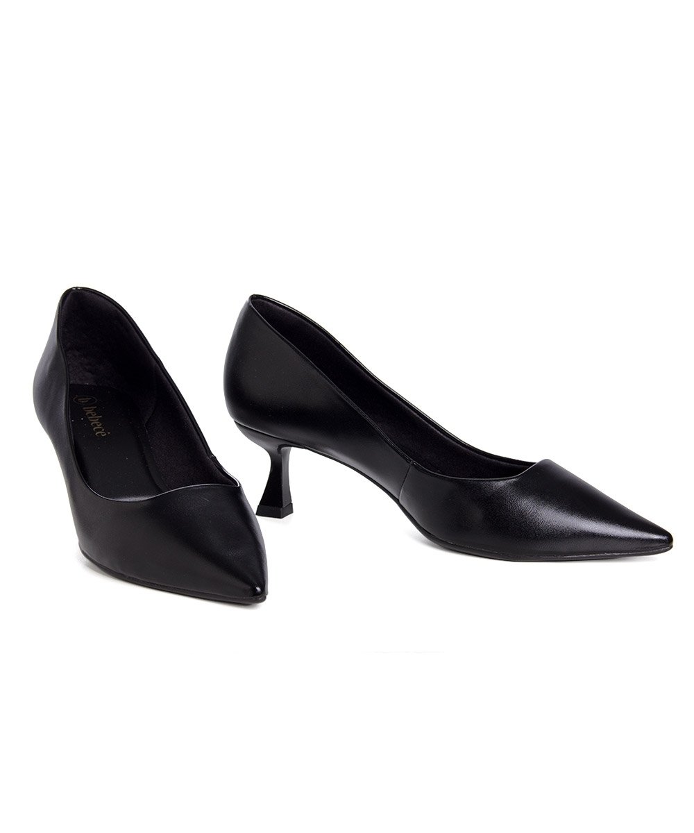 Sapato Scarpin Bebecê Salto Geométrico Preto Preto 4