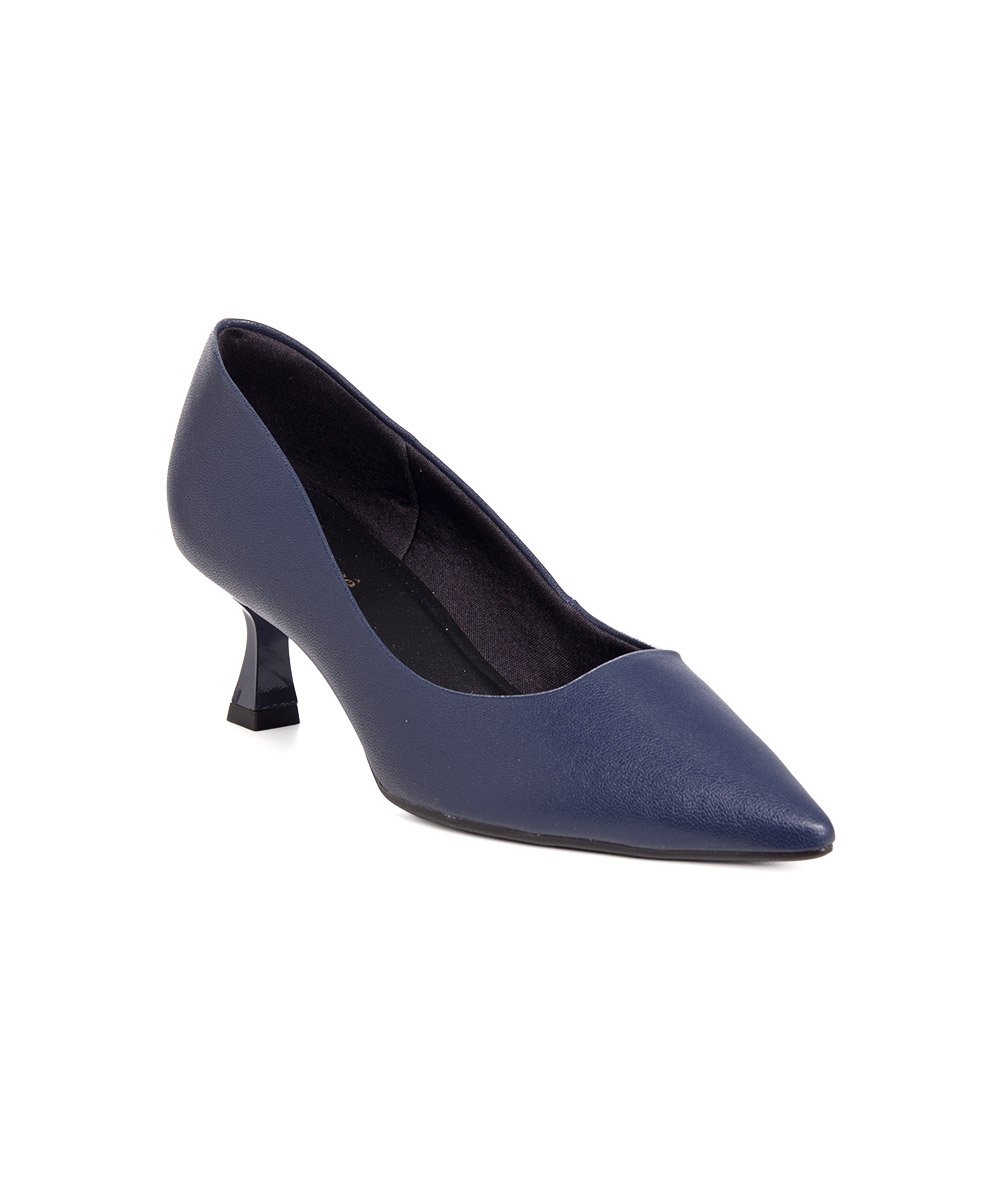 Sapato Scarpin Bebecê Salto Geométrico Marinho Azul Marinho 2