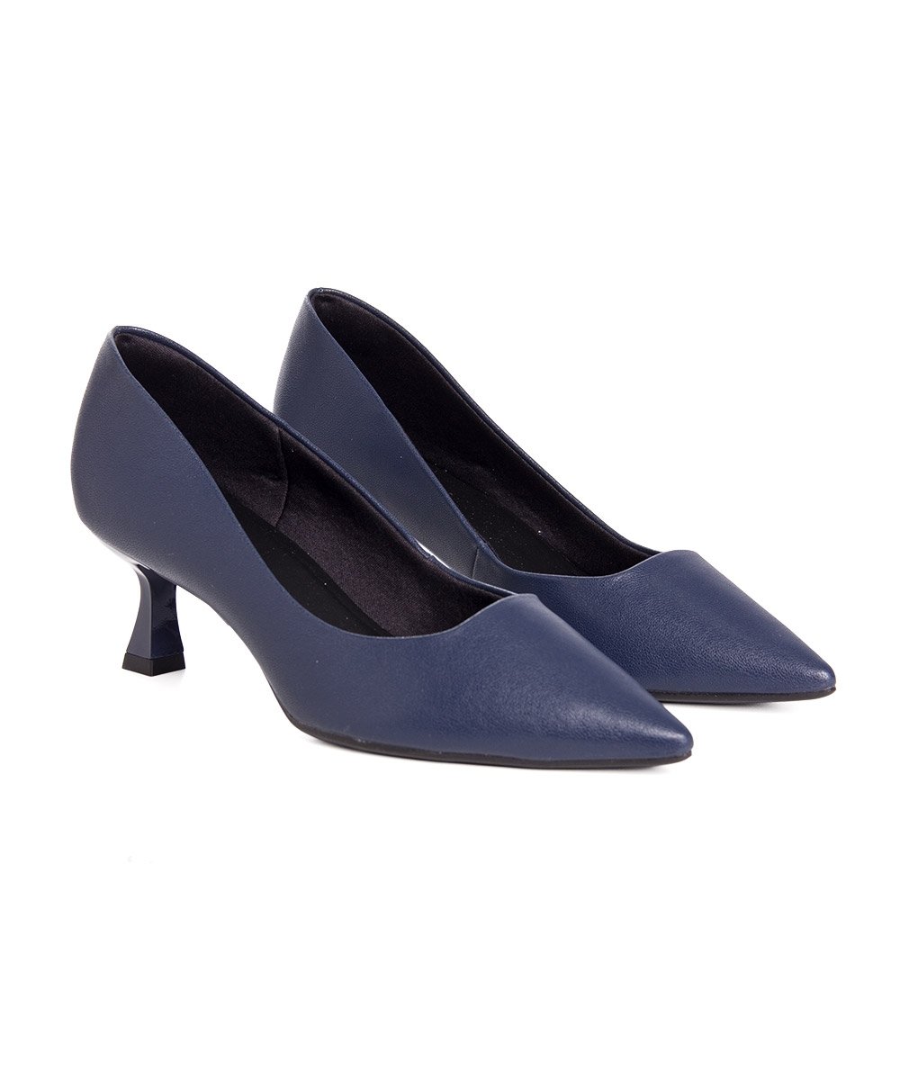 Sapato Scarpin Bebecê Salto Geométrico Marinho Azul Marinho 3