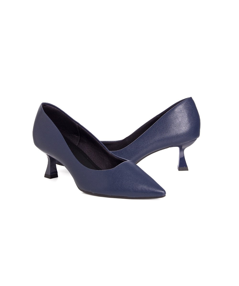 Sapato Scarpin Bebecê Salto Geométrico Marinho Azul Marinho 5