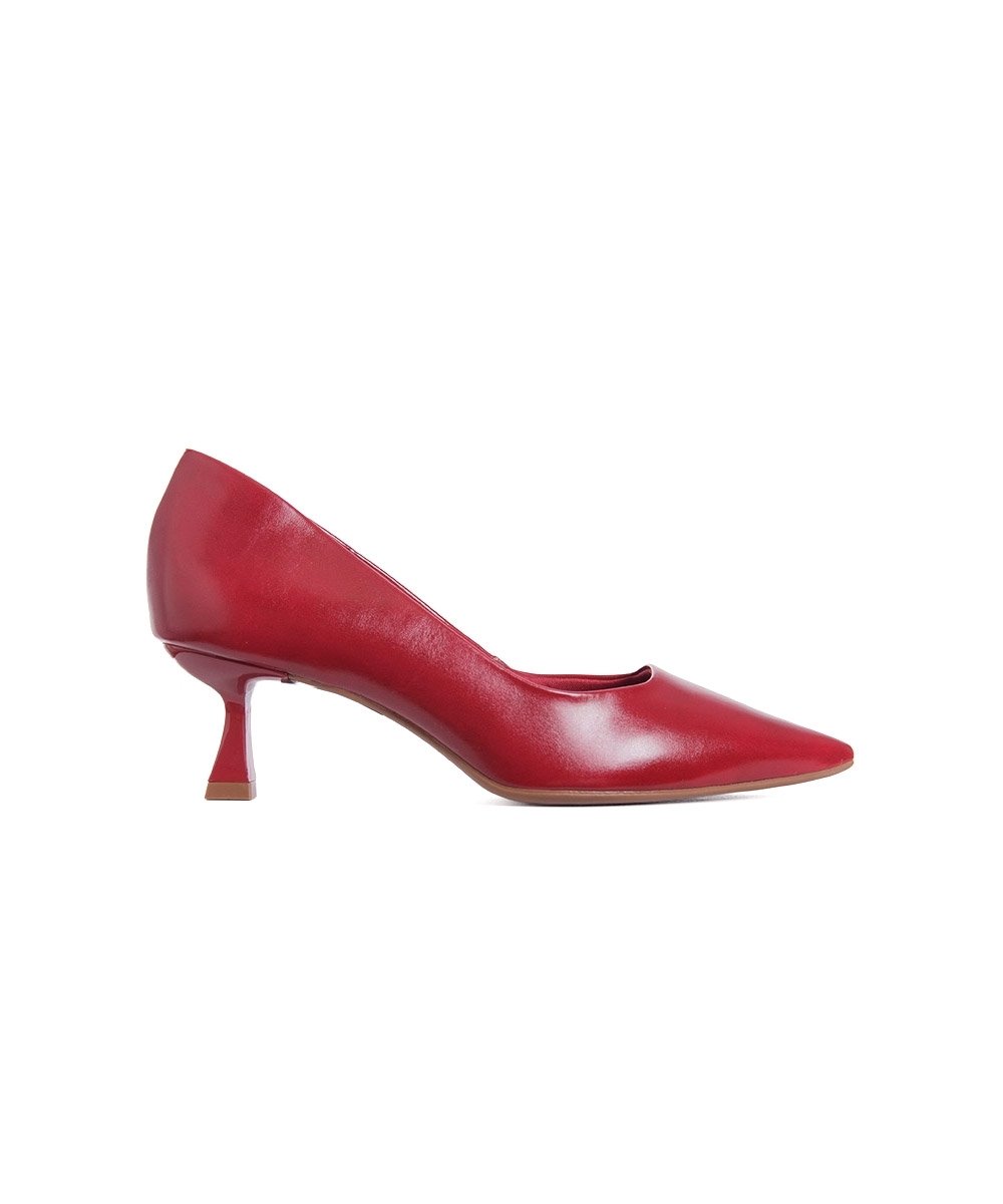 Sapato Scarpin Bebecê Salto Geométrico Vermelho