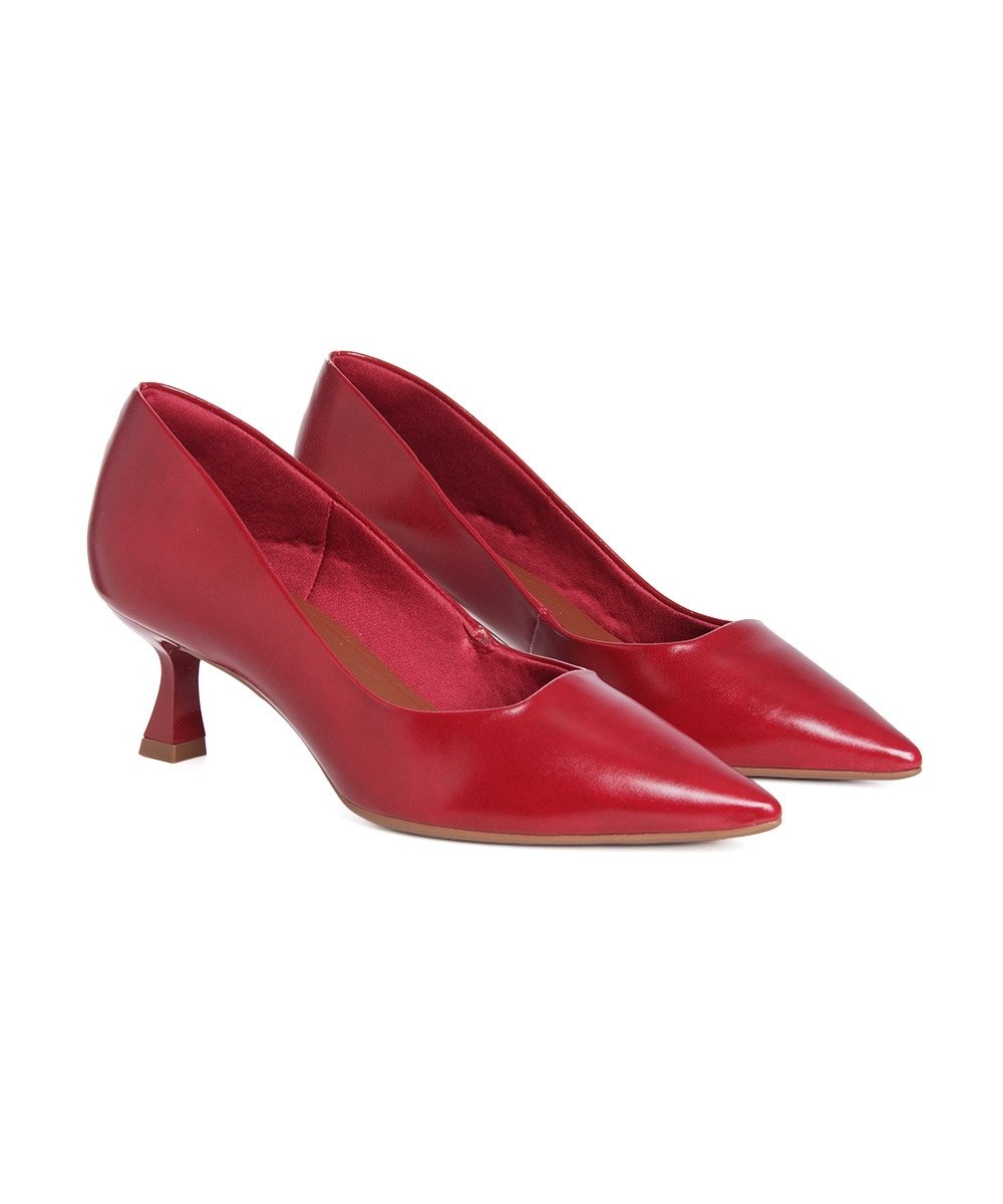 Sapato Scarpin Bebecê Salto Geométrico Vermelho Vermelho 3