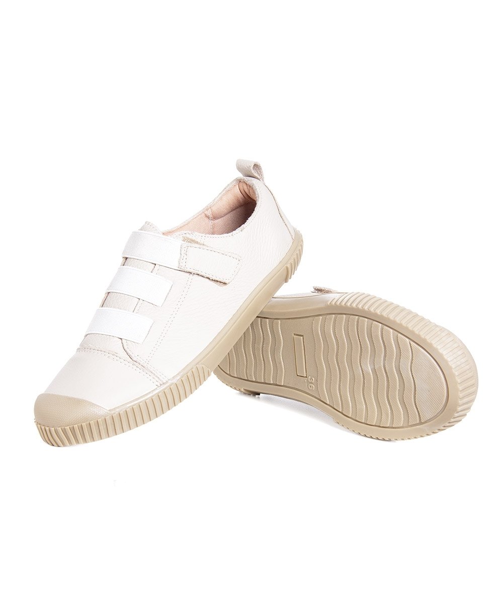 Tênis Casual Pixolé Feminino Couro Off White Branco 5