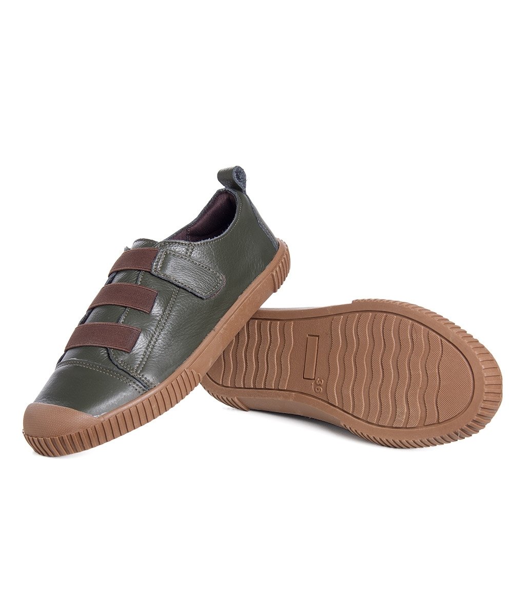 Tênis Casual Pixolé Feminino Couro Verde Verde 5