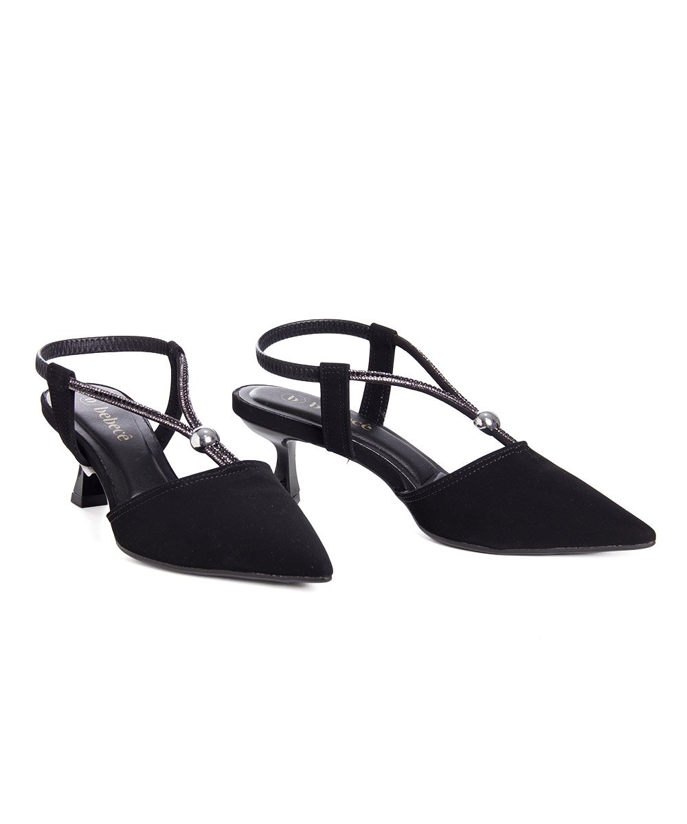 Sapato Scarpin Bebecê Salto Médio Taça Preto Preto 5
