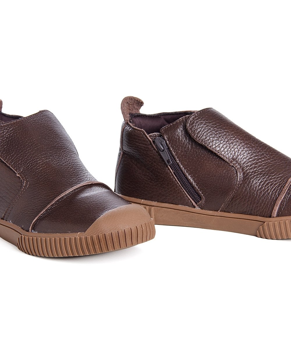 Tênis Feminino Pixolé Abotinado Couro Castanho Marrom 4