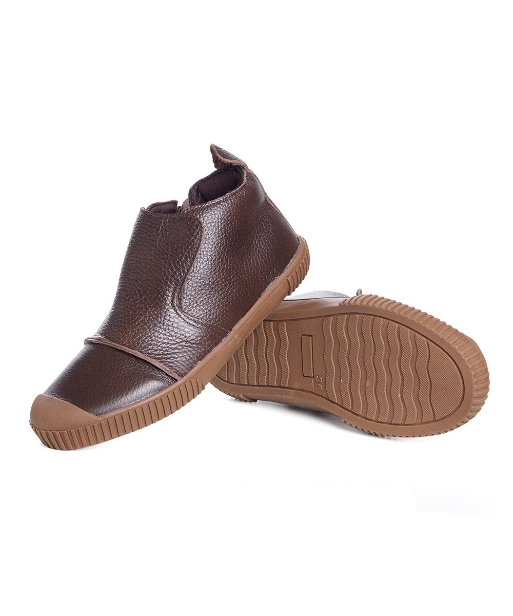 Tênis Feminino Pixolé Abotinado Couro Castanho Marrom 5