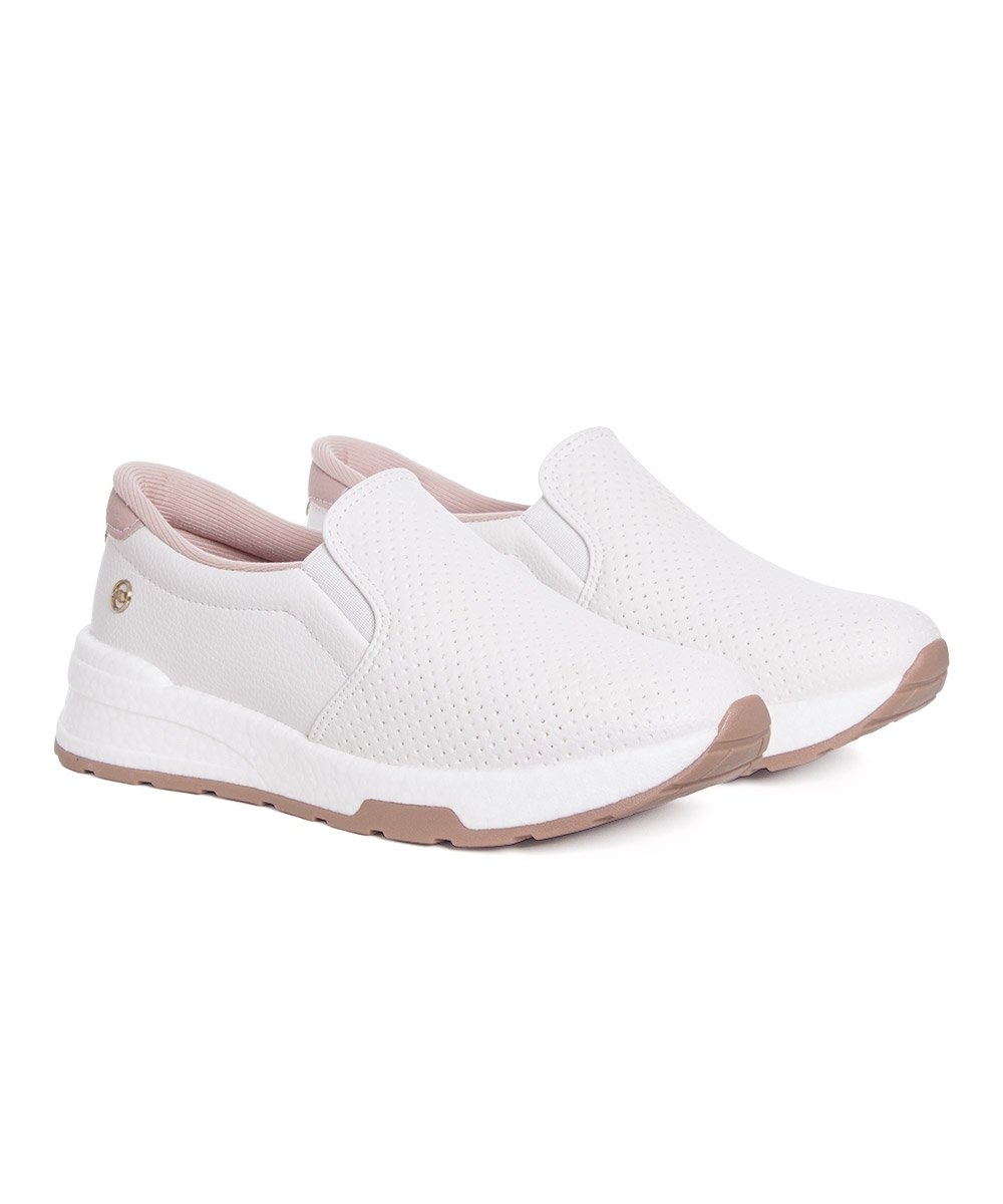 Tênis Feminino Dakota Slip On Branco Branco 3