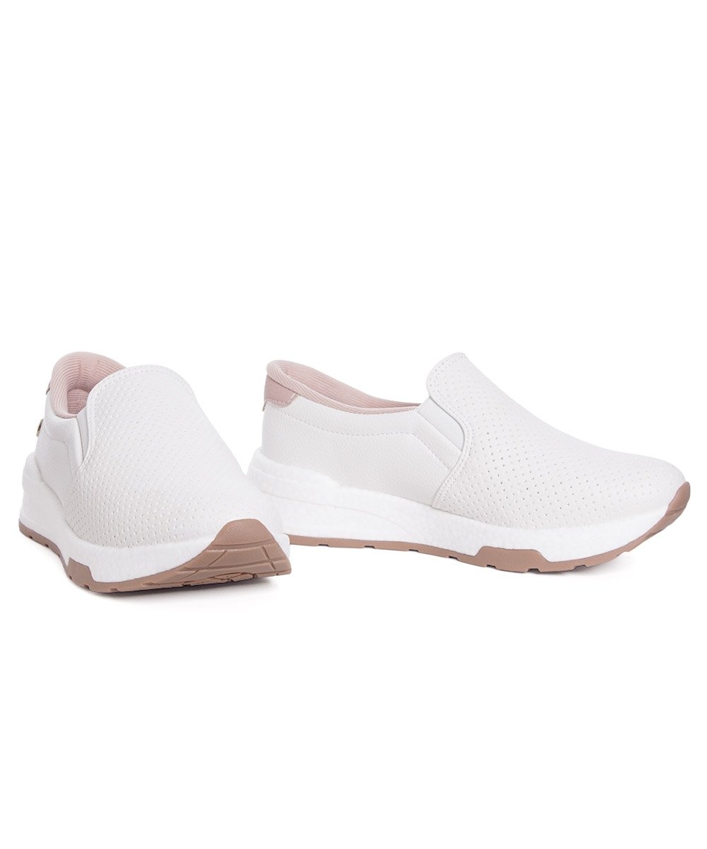 Tênis Feminino Dakota Slip On Branco Branco 4