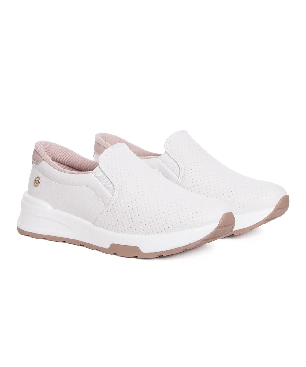 Tênis Feminino Dakota Slip On Branco Branco 3