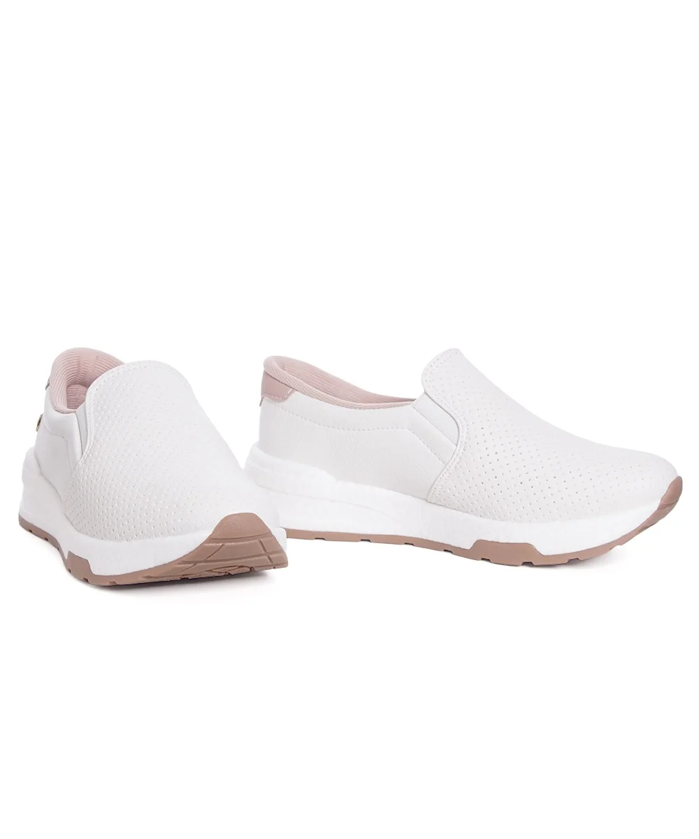 Tênis Feminino Dakota Slip On Branco Branco 4