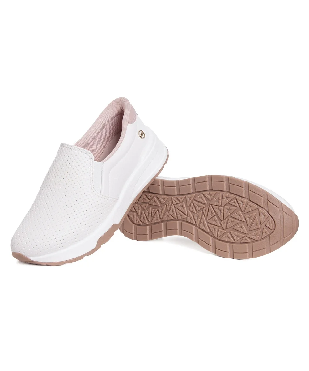 Tênis Feminino Dakota Slip On Branco Branco 5