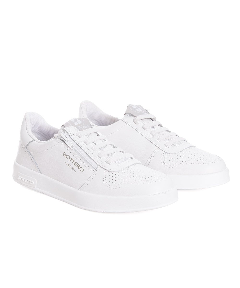 Tênis Feminino Bottero Casual Couro Branco Branco 3