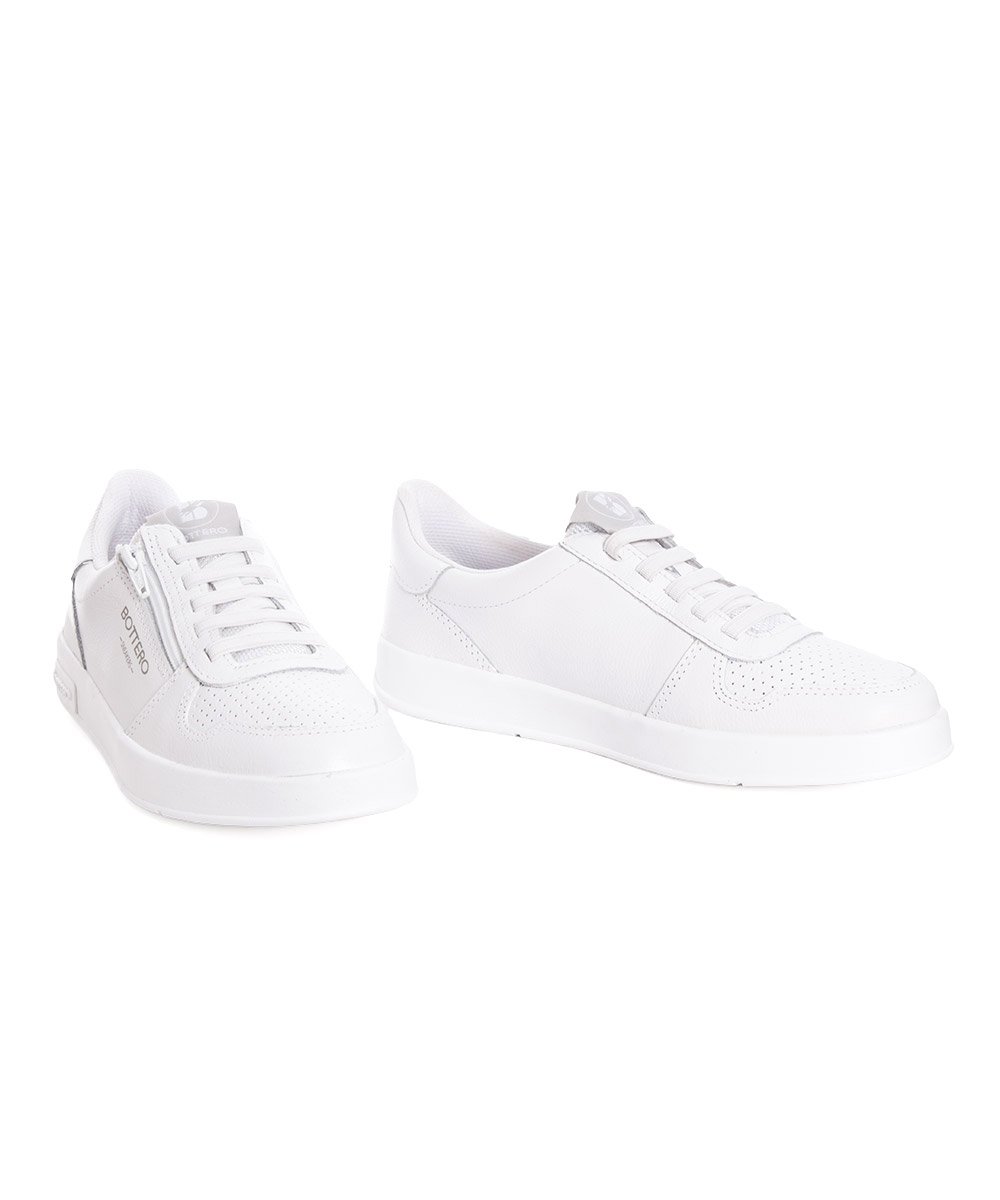 Tênis Feminino Bottero Casual Couro Branco Branco 4
