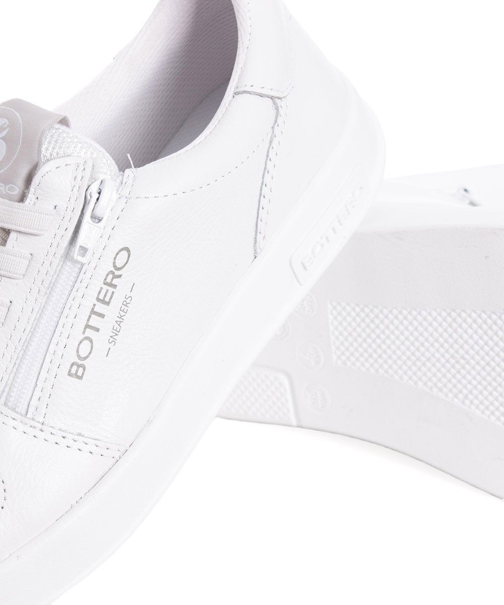 Tênis Feminino Bottero Casual Couro Branco Branco 5