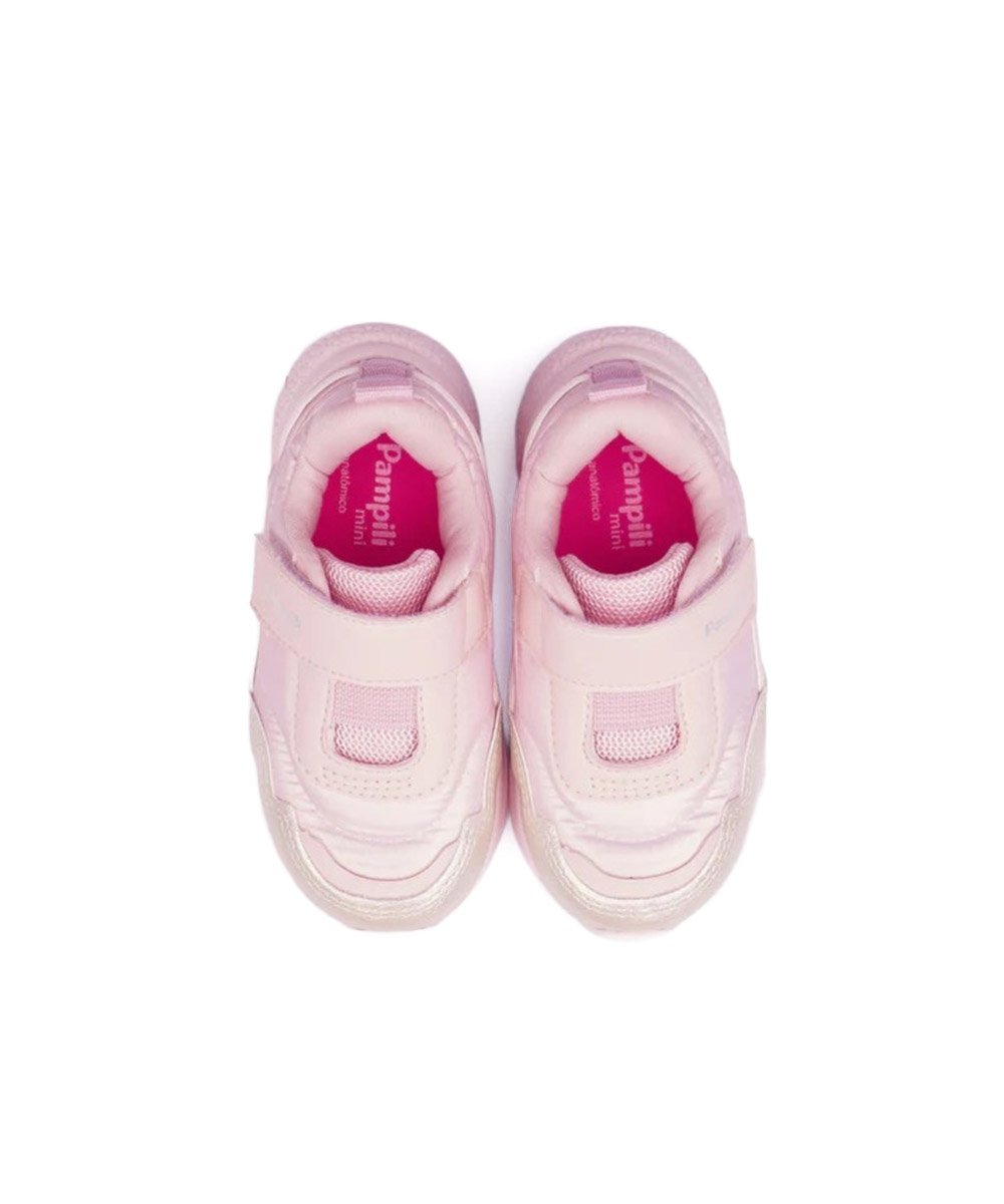 Tênis Infantil Pampili Soft Comfy Cintilante Rosa Rosa 3