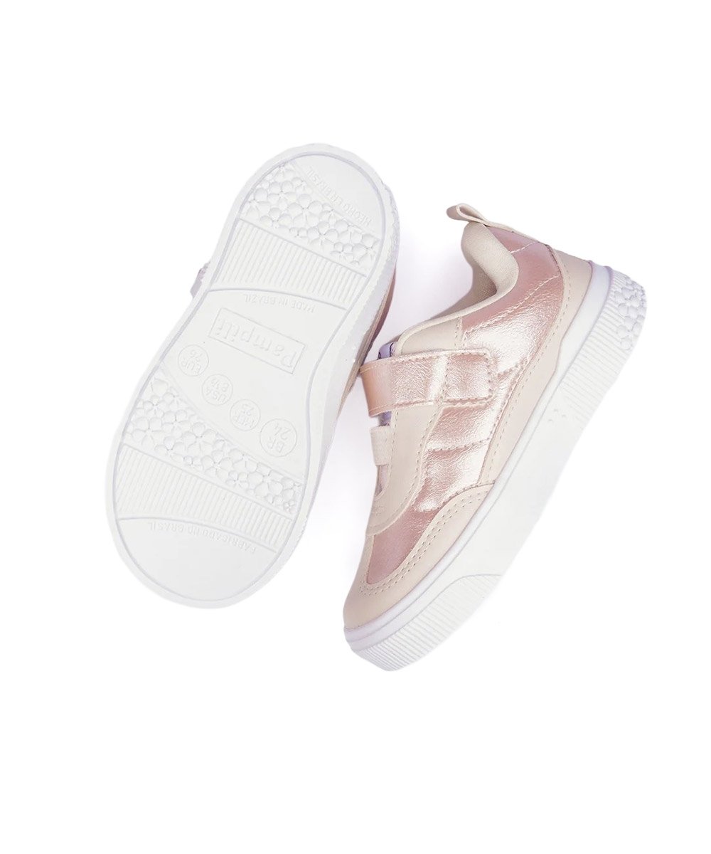 Tênis Infantil Pampili Yumi Nude Bege/Rosa 3