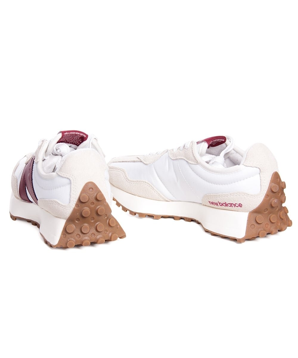 Tênis Feminino New Balance Ws327 Bege/Vinho Branco/Vinho 4