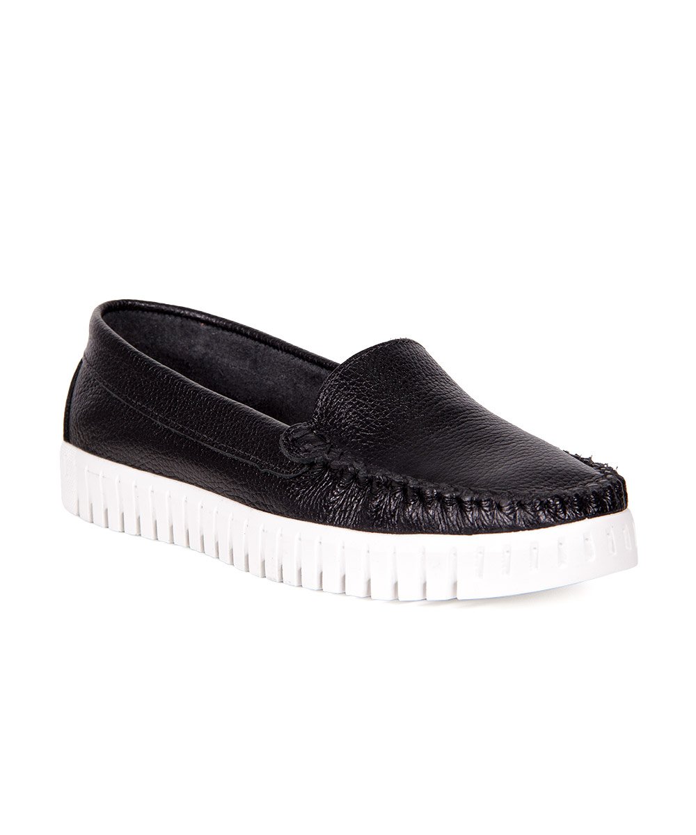 Mocassim Feminino Pixolé Couro Preto