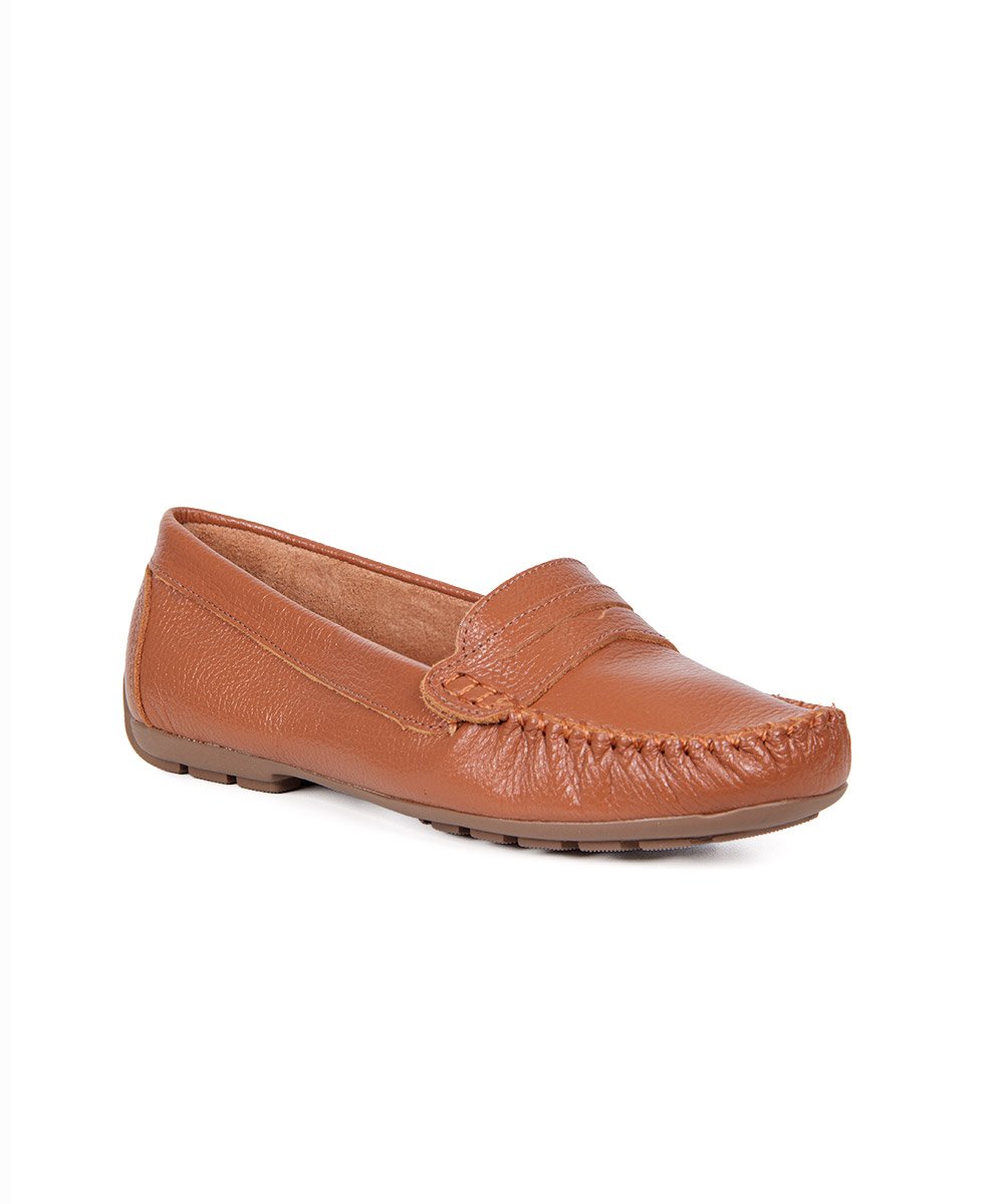 Mocassim Pixolé Feminino Couro Whisky