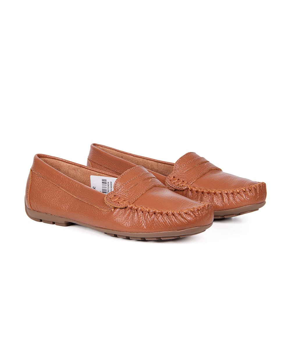 Mocassim Pixolé Feminino Couro Whisky Marrom 3