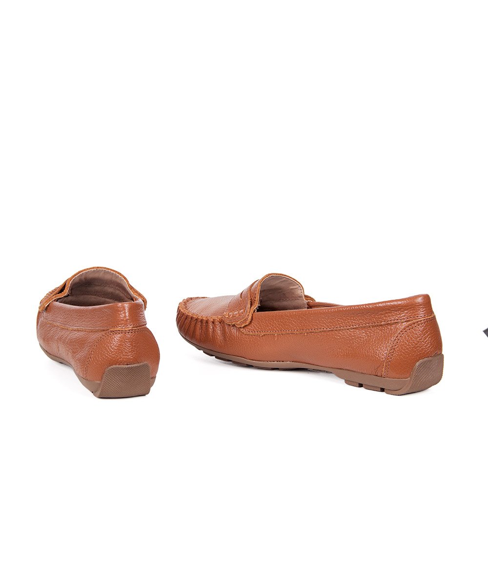 Mocassim Pixolé Feminino Couro Whisky Marrom 4