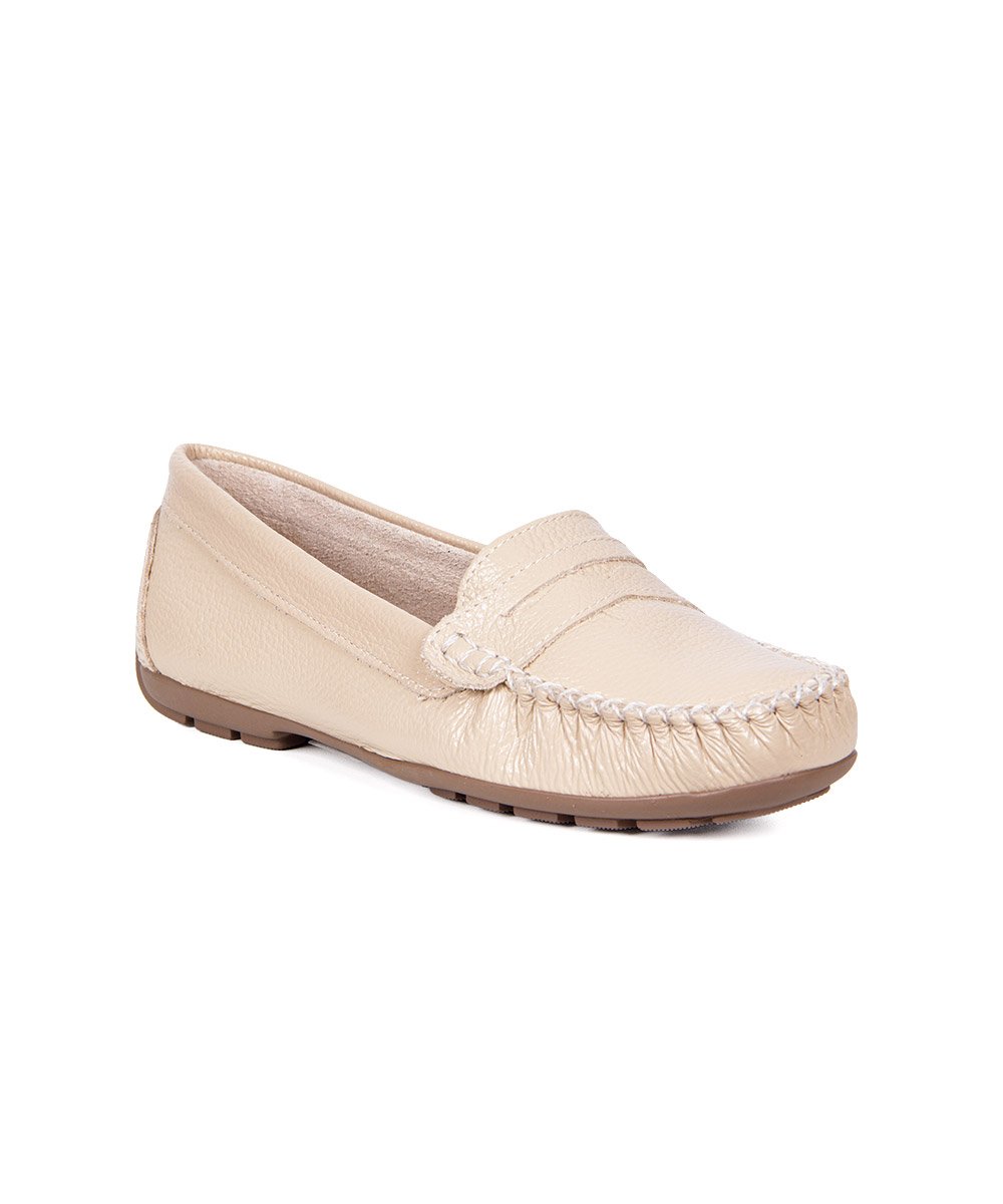 Mocassim Pixolé Feminino Couro Bege
