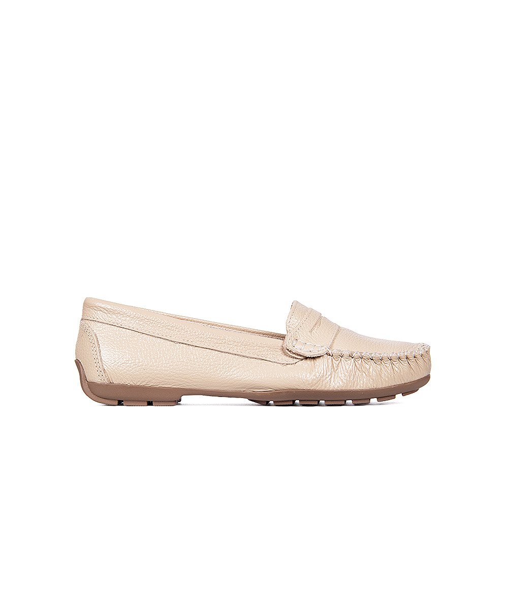Mocassim Pixolé Feminino Couro Bege Bege 2