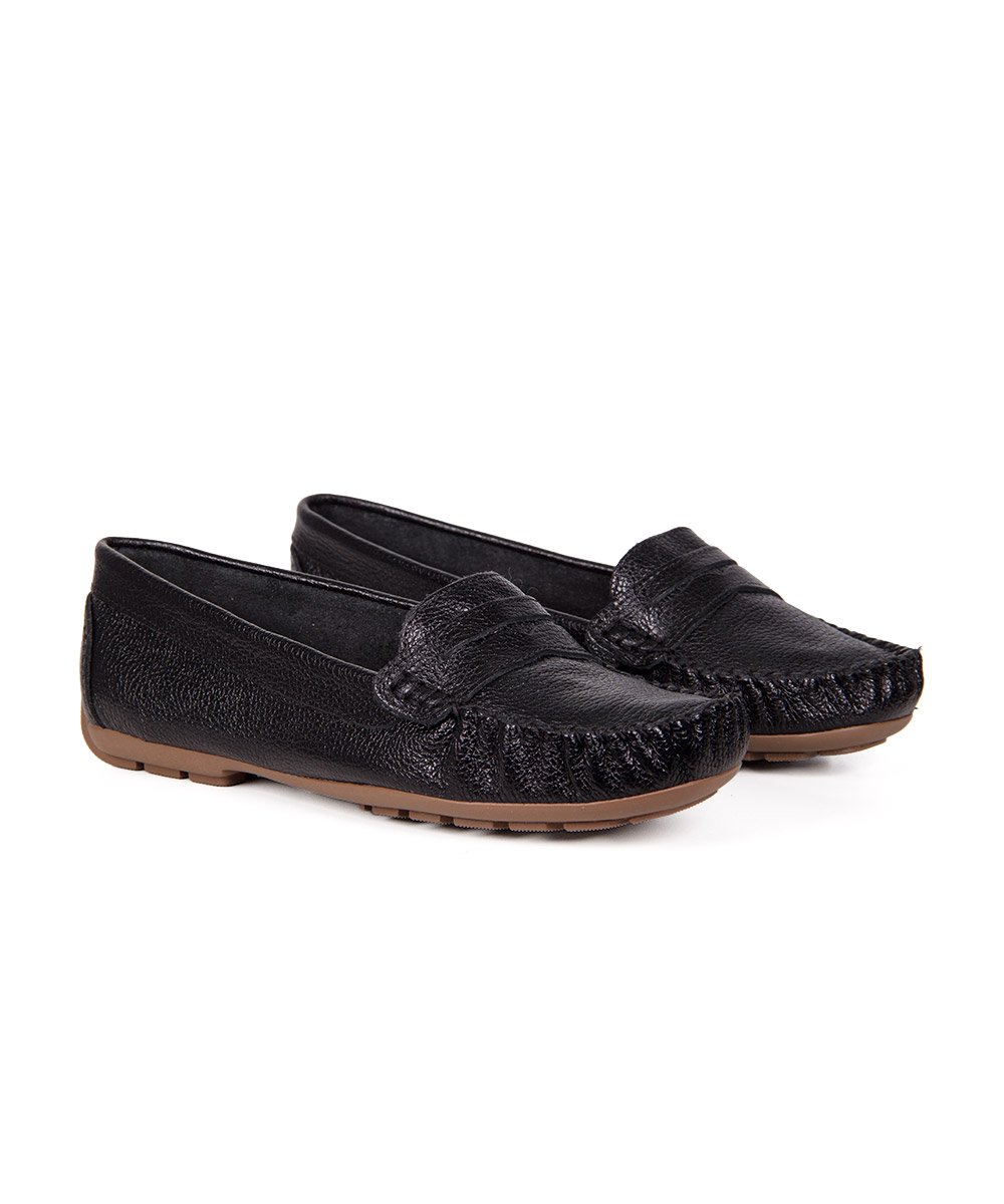 Mocassim Pixolé Feminino Couro Preto Preto 2