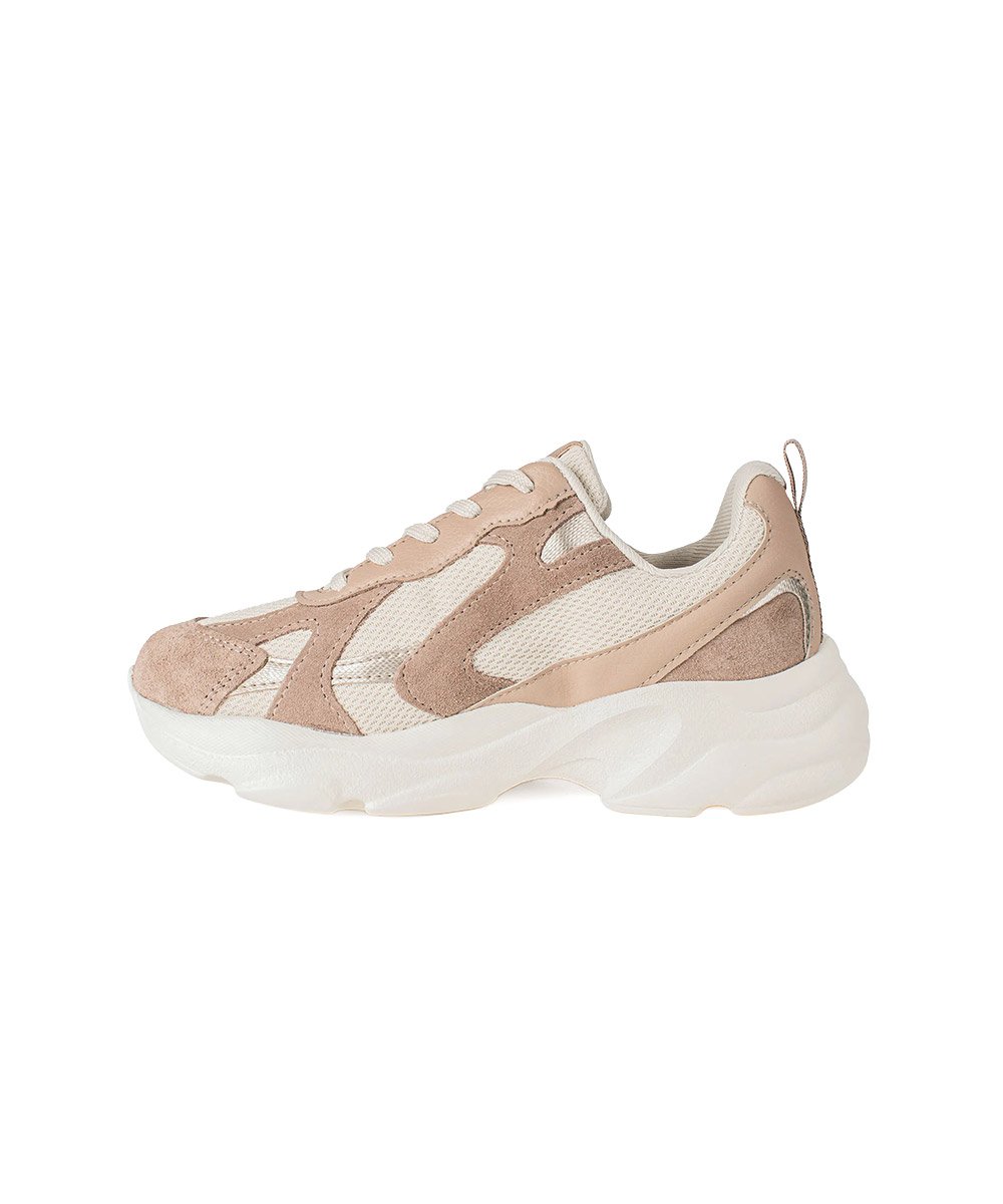 Tênis Feminino Dakota Dad Sneaker Couro Bege Bege/Marrom 3