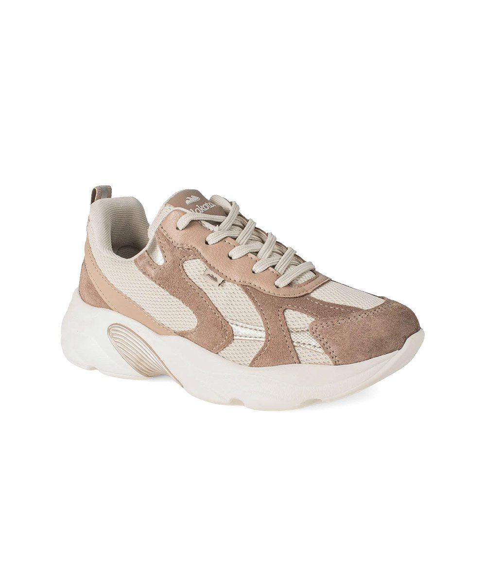 Tênis Feminino Dakota Dad Sneaker Couro Bege Bege/Marrom 4