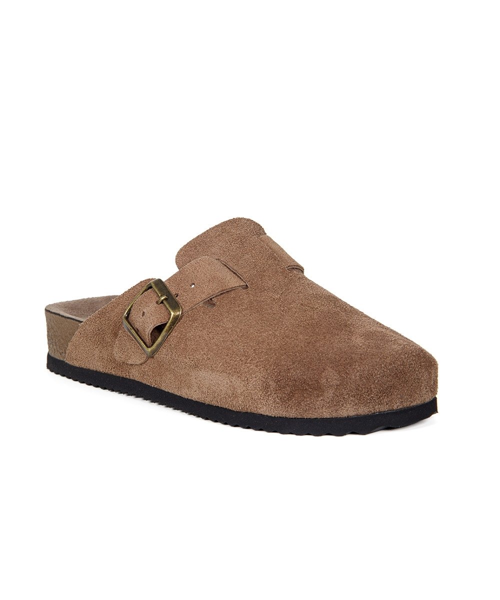 Mule Pixóle Fivela Couro Taupy Marrom 2