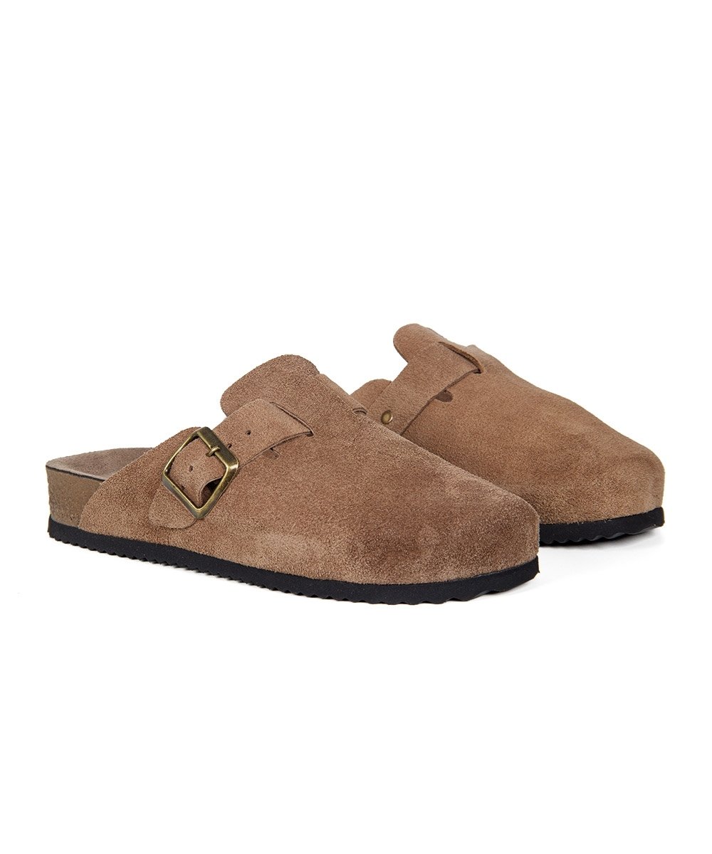 Mule Pixóle Fivela Couro Taupy Marrom 3