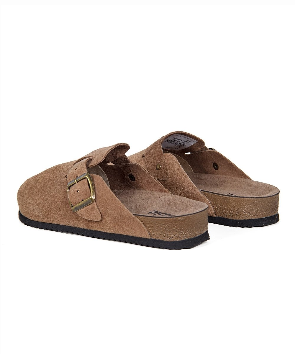 Mule Pixóle Fivela Couro Taupy Marrom 5