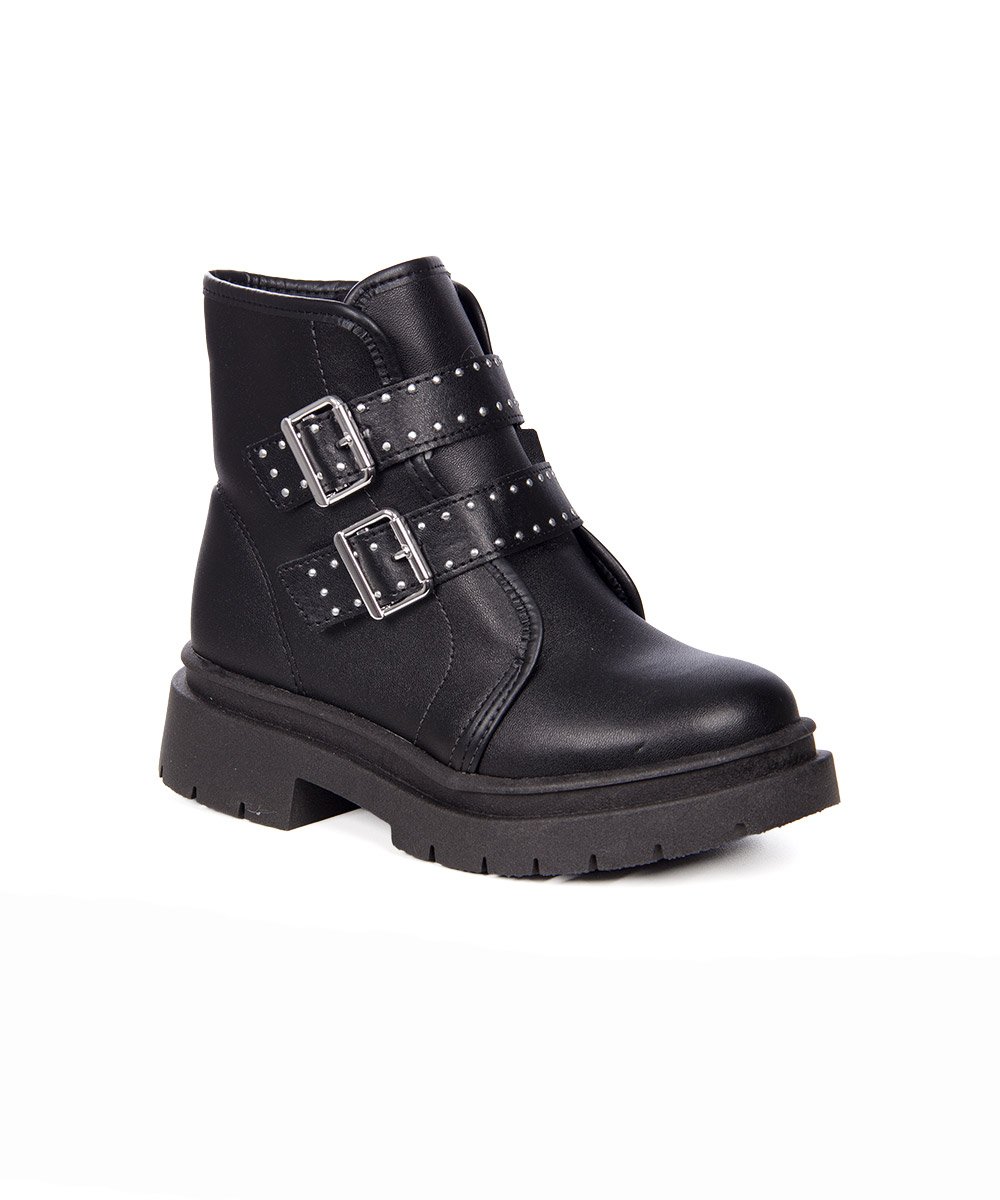 Coturno Infantil Molekinha Fivelas Preto Preto 2